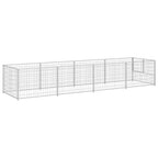 vidaXL Hundezwinger Silbern 4 m² Stahl