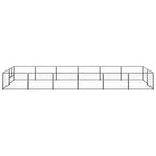 vidaXL Hundezwinger Schwarz 12 m² Stahl