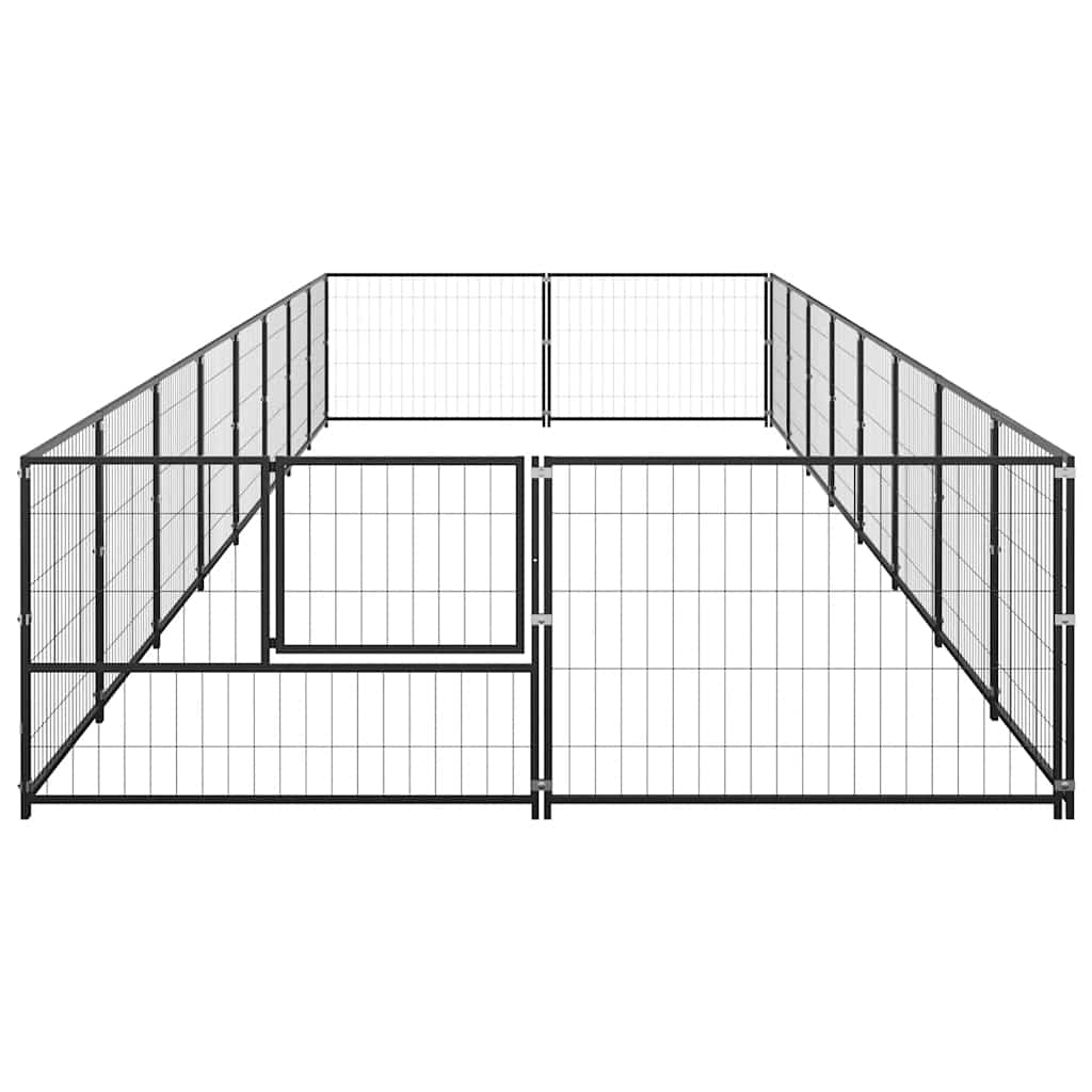 vidaXL Hundezwinger Schwarz 16 m² Stahl