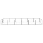 vidaXL Hundezwinger Silbern 12 m² Stahl