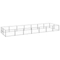 vidaXL Hundezwinger Silbern 14 m² Stahl