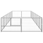 vidaXL Hundezwinger Silbern 14 m² Stahl