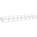 vidaXL Hundezwinger Silbern 16 m² Stahl