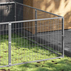 vidaXL Hundezwinger Silbern 20 m² Stahl