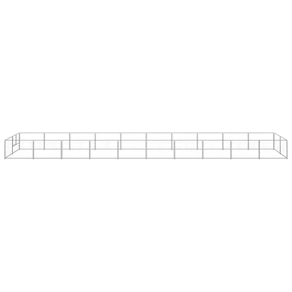 vidaXL Hundezwinger Silbern 20 m² Stahl