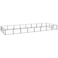 vidaXL Hundezwinger Schwarz 24 m² Stahl