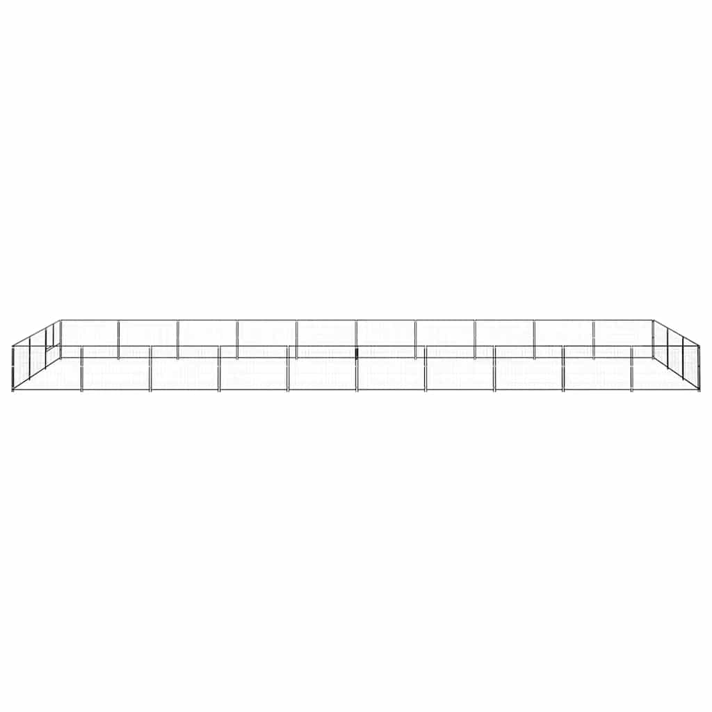 vidaXL Hundezwinger Schwarz 30 m² Stahl