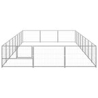 vidaXL Hundezwinger Silbern 24 m² Stahl
