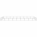 vidaXL Hundezwinger Silbern 27 m² Stahl
