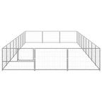 vidaXL Hundezwinger Silbern 27 m² Stahl