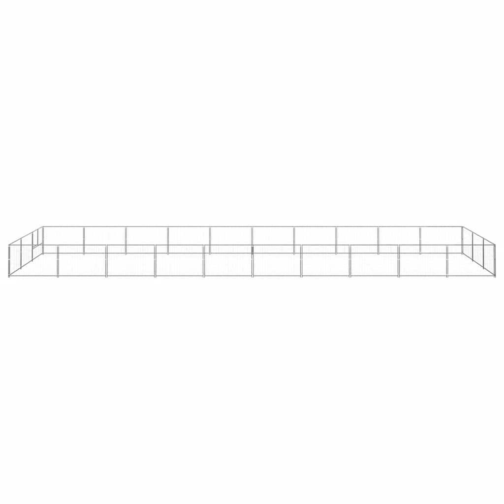 vidaXL Hundezwinger Silbern 30 m² Stahl