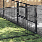 vidaXL Hundezwinger Schwarz 36 m² Stahl