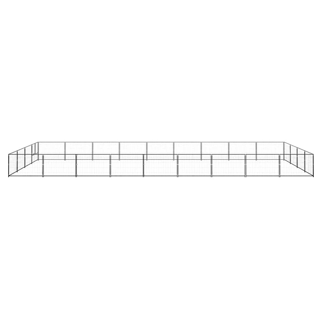 vidaXL Hundezwinger Schwarz 36 m² Stahl