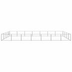vidaXL Hundezwinger Silbern 28 m² Stahl