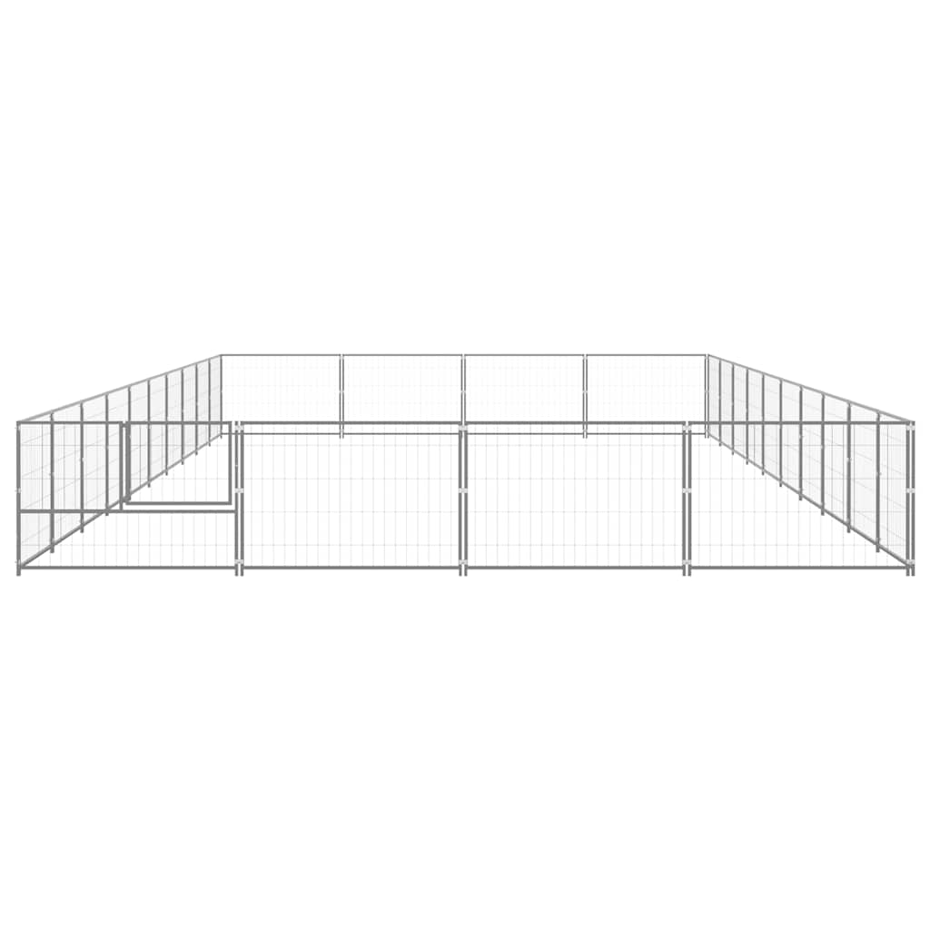 vidaXL Hundezwinger Silbern 40 m² Stahl
