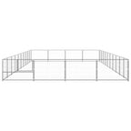 vidaXL Hundezwinger Silbern 40 m² Stahl