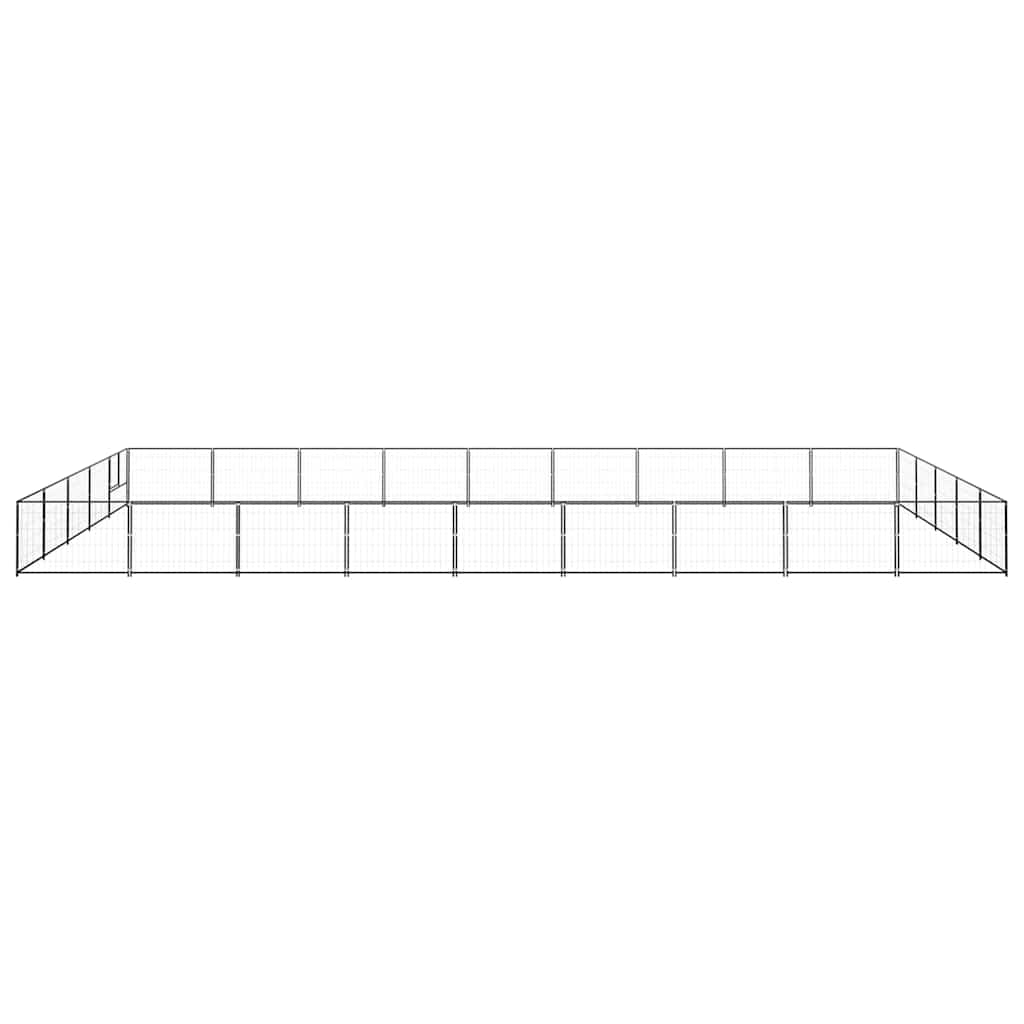 vidaXL Hundezwinger Schwarz 45 m² Stahl