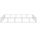 vidaXL Hundezwinger Silbern 25 m² Stahl