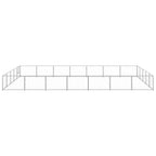 vidaXL Hundezwinger Silbern 35 m² Stahl