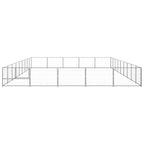 vidaXL Hundezwinger Silbern 45 m² Stahl