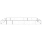 vidaXL Hundezwinger Silbern 42 m² Stahl