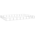 vidaXL Hundezwinger Silbern 54 m² Stahl