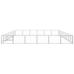 vidaXL Hundezwinger Silbern 60 m² Stahl