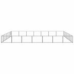 vidaXL Hundezwinger Schwarz 49 m² Stahl