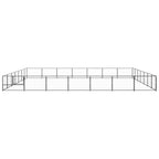 vidaXL Hundezwinger Schwarz 49 m² Stahl