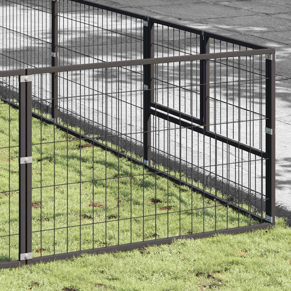 vidaXL Hundezwinger Schwarz 70 m² Stahl