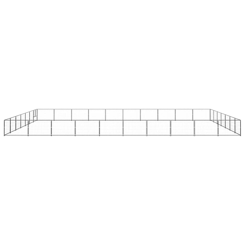 vidaXL Hundezwinger Schwarz 70 m² Stahl