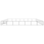 vidaXL Hundezwinger Silbern 56 m² Stahl