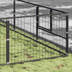 vidaXL Hundezwinger Schwarz 72 m² Stahl