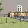 vidaXL Hundezwinger Silbern 64 m² Stahl