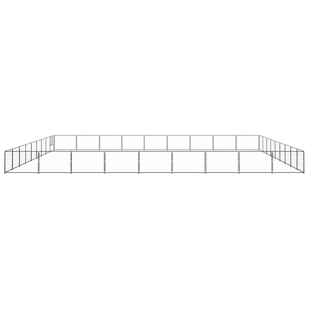 vidaXL Hundezwinger Schwarz 81 m² Stahl