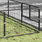 vidaXL Hundezwinger Schwarz 90 m² Stahl