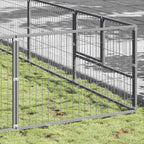 vidaXL Hundezwinger Silbern 100 m² Stahl