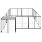 vidaXL Hundezwinger Schwarz 22,99 m² Stahl