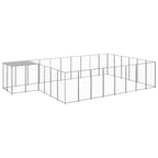 vidaXL Hundezwinger Silbern 15,73 m² Stahl