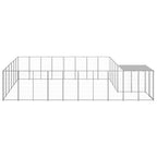 vidaXL Hundezwinger Silbern 15,73 m² Stahl
