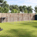 vidaXL Hundezwinger Silbern 15,73 m² Stahl