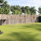 vidaXL Hundezwinger Silbern 15,73 m² Stahl