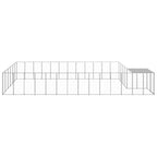 vidaXL Hundezwinger Silbern 22,99 m² Stahl