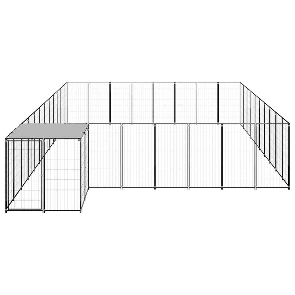 vidaXL Hundezwinger Schwarz 25,41 m² Stahl