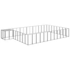 vidaXL Hundezwinger Schwarz 30,25 m² Stahl