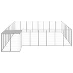 vidaXL Hundezwinger Silbern 20,57 m² Stahl