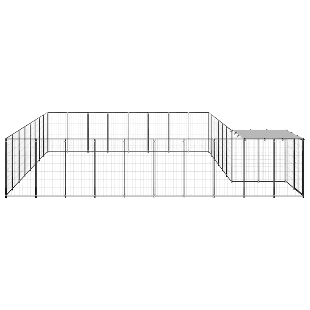 vidaXL Hundezwinger Silbern 20,57 m² Stahl
