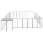 vidaXL Hundezwinger Silbern 30,25 m² Stahl