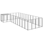 vidaXL Hundezwinger Schwarz 13,31 m² Stahl