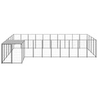 vidaXL Hundezwinger Schwarz 13,31 m² Stahl
